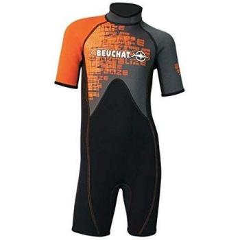 BEUCHAT Alize Junior Shorty 3mm, Unisex niños, Naranja/Negro, 12-14 años