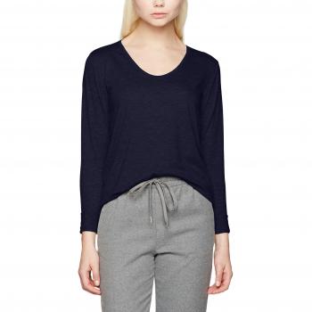 PIECES Pcbillo Ls Tee Solid Noos, Camisa para Mujer, Azul