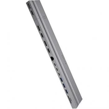 Targus HyperDrive 4K HDMI USB-C Hub for MacBook Pro/Air, Dual USB 3.2 Gen 2 Type-C Ports, Silver