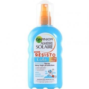 Garnier ambre solaire, factor de protección solar 50 - protección solar - niños resisto color spray 200 ml