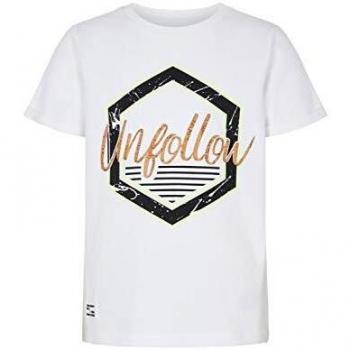 Name It NKMLALLAN - Camiseta de cuello redondo para niño Bianco 122/128 cm