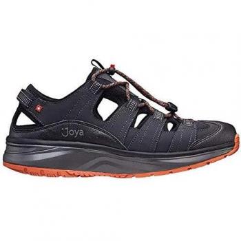 Joya Como II Men's Wide Leather and Textile Sandals - Black, Model 2020