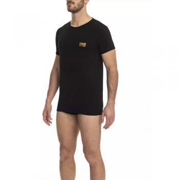Cavalli Class Black Cotton T-Shirt - M