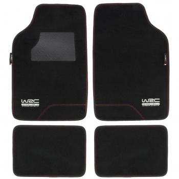 Alfombrillas Automóvil Rally Line 4 WRC Moqueta Universal Negro/Rojo (Ref: 007592)