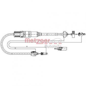 Cable de embrague METZGER 11.2915 para Renault Espace 3 con ajuste automático