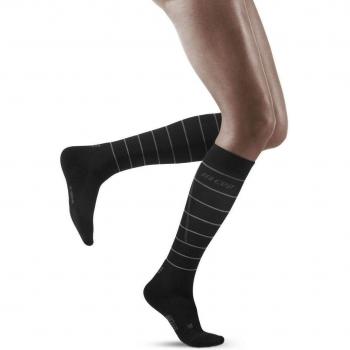 CEP Women's High Compression Reflective Socks - Black - Size III
