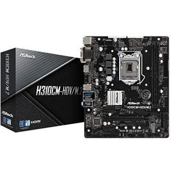 ASRock H310CM-HDV/M.2 Intel H310 Micro ATX DDR4 SDRAM Motherboard, Tarjeta Madre