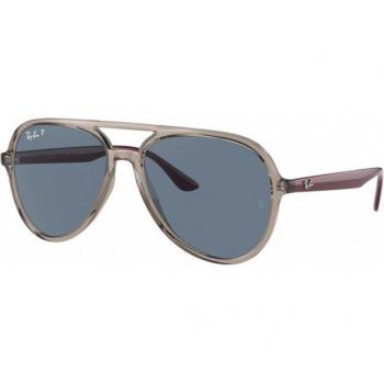 Ray-Ban RB4376 Polarized 65722V Unisex Pilot Sunglasses Grey Size 57
