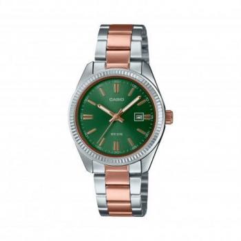 Casio Collection LTP-1302PRG-3AVEF Reloj Analógico para Mujer con Correa de Acero Inoxidable Chapado y Resistencia al Agua