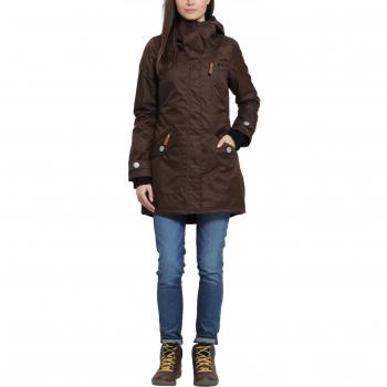Ultrasport Galina - Parka deportiva para mujer con Ultraflow 5.000, color marrón/negro, talla L