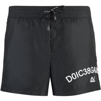 Dolce & Gabbana Men's Black Nylon Swim Shorts - Size 4 (M)