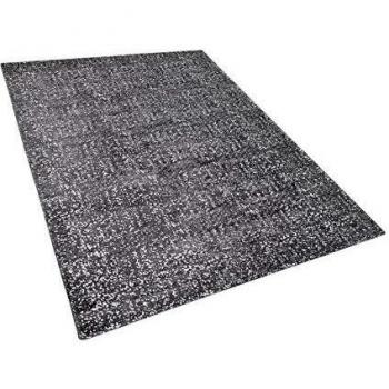 Alfombra Shaggy Gris Oscuro 160 x 230 cm de Poliéster Hecho a Mano con Pelo Largo Evren