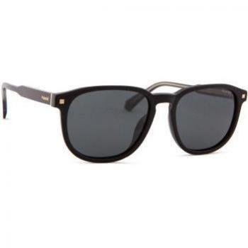 Polaroid PLD 4117/G/S/X Rectangular Sunglasses for Men, Black, 55mm Lens Width, Unisex, Plastic Frame