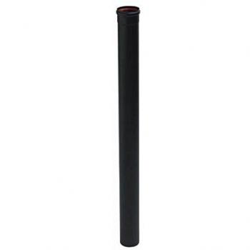 Tubo rígido esmaltado negro mate 100cm D80mm con junta de vitón para estufas de pellets