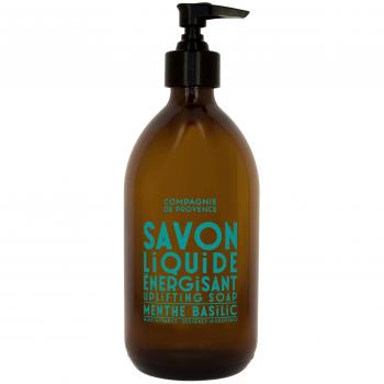Jabón Líquido de Marsella Menta Albahaca 500 ml - Fortalecedor, Estimulante y Energizante, Sin Sulfatos