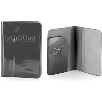Jet Lag Funda para Pasaporte/Co Transparente Gris