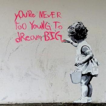 Impresión sobre Lienzo Banksy Dream Big, Poliéster Multicolor, 60x3x60 cm