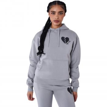 Project X Paris Women's Light Grey Broken Heart Hoodie