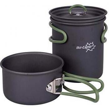 Juego de Batería de Cocina Camping 2 Piezas Aluminio Anodizado Duro