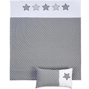 Briljant Funda Nórdica bebé 120x150 cm estrella con 1 funda de almohada en Volant Plat 40 x 60 cm