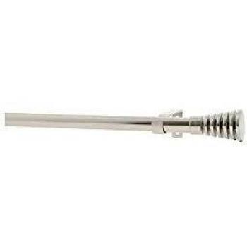 Kit de barra extensible - Metal - Níquel mate - Canelado - 1.6 / 3 m - MOBOIS