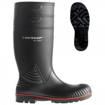 Dunlop Acifort Heavy Duty Full Safety Wellington Black Size 8