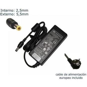 Cargador de portátil Toshiba Satellite L500 L500-128 L500-22R L500-245 L500-1WH L500-13W L500-1UT L500-20Z L500-1TW L500-19X Alimentación, adaptador, Ordenador Portatil transformador - Marca Laptop Power®