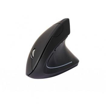 Ratón Q-Connect Óptico Inalámbrico Ergonómico Vertical Pilas AAA Negro