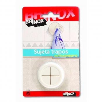 Brinox Sujeta Trapos a Presión, Blanco, 4.8x4.8x3 cm