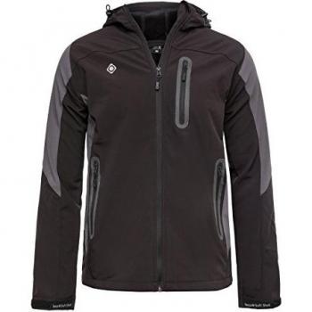 Izas Veral Chaqueta Softshell, Hombre, Negro/Gris Oscuro, XXL