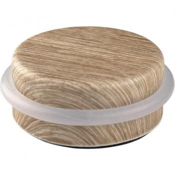 Tope de Puerta Inofix 2098 Redondo Adhesivo Color Nogal Americano Ø 4,6 x 1,8 cm Extra Fuerte