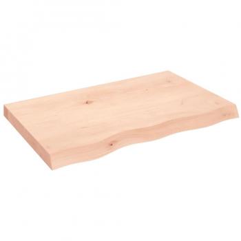 Refugio de pared 80x50x(2-6) cm Roble macizo sin tratar