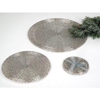 Espacio (30 cm, para vasos, Posavasos, con perlas, plata, Formano, 507228