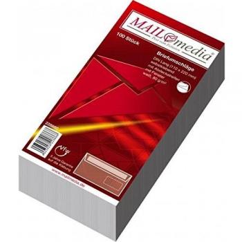 Sobre de papel autoadhesivo DIN lang con ventana blanca, 80 g/m², 25 unidades