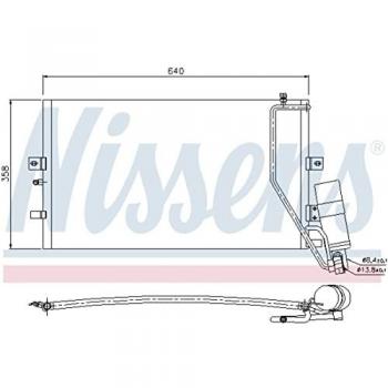 Condensador de aire acondicionado NISSENS 94862, sistema de aire acondicionado, alta eficiencia, diseño optimizado para refrigerantes modernos, fácil instalación, fabricado con materiales de calidad