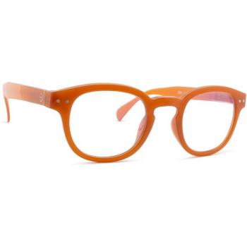 Gafas de luz azul Izipizi #C Spicy Clove, forma cuadrada, color naranja spicy