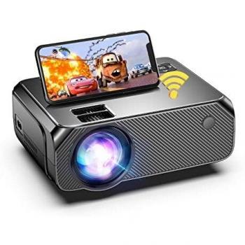 Mini Proyector WiFi 1080 Nativo Full HD, Proyector Portatil Cine en casa 6800 Lumenes, Pantalla de 300 con 100.000 Horas, Compatible con HDMI/TV Stick/PS4/smartphone videoproyector