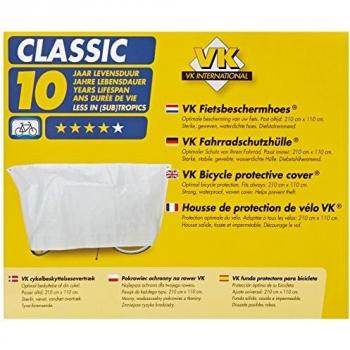 VK - Funda Protectora para Bicicletas Blanco Blanco Talla:Double