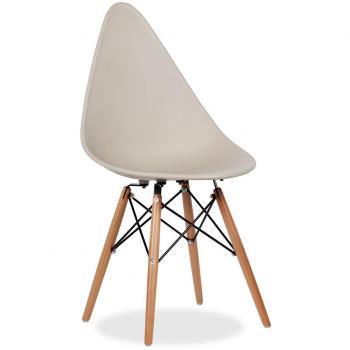 SuperStudio - Silla Wooden Piko Beige Inspiración DSW De Charles & Ray Eames