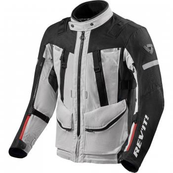 Revit Chaqueta textil de motocicleta Sand 4 H2O Blanco-Plata-Negro
