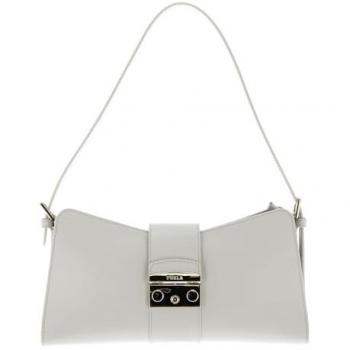 Furla Metropolis Mini Marshmallow Leather Shoulder Bag - White, One Size