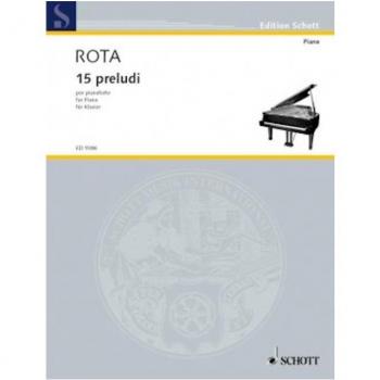 Preludios para Piano de Nino Rota (15 piezas) - Partitura Clásica SCHOTT