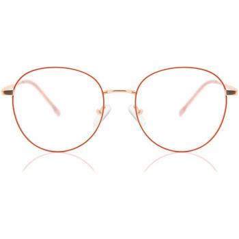 Gafas Anti-Azules Oval Montuta Completa Metálico Naranjas Armazones para Hombre - SmartBuy Collection