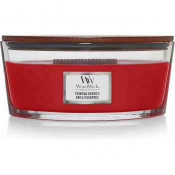 Woodwick Crimson Berries Scented Candle with Wooden Wick (Hearthwick) 453.6 g