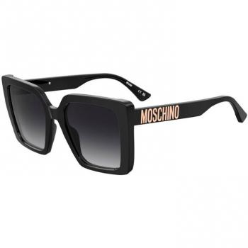 Gafas de Sol Moschino MOS172/S para Mujer, Graduadas o No Graduadas, Plástico, Tamaño M, Cuadradas, Color Negro