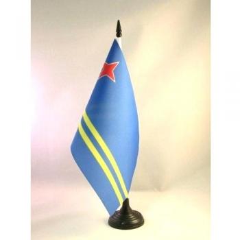 AZ FLAG Bandera de Mesa de Aruba 21x14cm - BANDERINA de DESPACHO BANGLADESÍ 14 x 21 cm