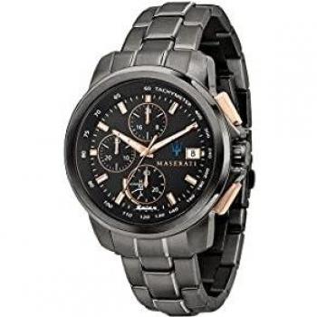 Maserati Successo Solar Chronograph Men's Watch 44mm Stainless Steel Gray