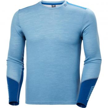 Helly Hansen Men's Lifa Merino Midweight Crew Thermal Long Sleeve Sweatshirt - Blue XL