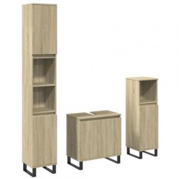 Conjunto de muebles de baño 3 piezas Sonoma Wood Oak Multilayer