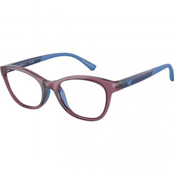 Emporio Armani EK3204 5897 Kids Cat Eye Glasses - Injected Violet Transparent